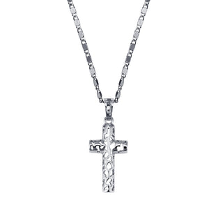 Retro Christian Jesus Single Titanium Scripture Cross Necklace Stainless Steel Black Prayer Choker Cross Pendants For Men Colar