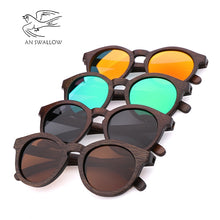 Load image into Gallery viewer, Retro Circle Glasses Sunglasses Women Polarized Vintage  Bamboo Wooden Sunglasses Men Driving Gafas De Sol