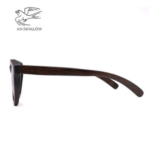 Retro Circle Glasses Sunglasses Women Polarized Vintage  Bamboo Wooden Sunglasses Men Driving Gafas De Sol