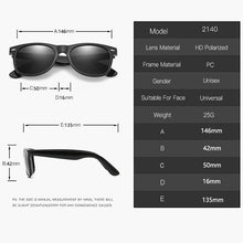 Load image into Gallery viewer, Retro Classic Polarized Sunglasses Mens Womens Tortoise Brown Square Glasses Vintage Driving Mirror Coating Shades 2140