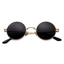 Load image into Gallery viewer, Retro Classic Small Round Polarized Sunglasses Men Brand Designer Sun Glasses Women Metal Frame Black Lens Eyewear Driving UV400