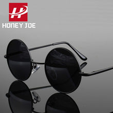 Load image into Gallery viewer, Retro Classic Vintage Round Polarized Sunglasses Men Brand Designer Sun Glasses Women Metal Frame Black Lens Eyewear Driving