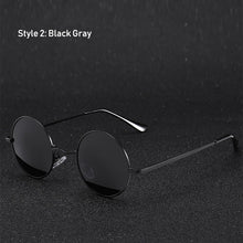 Load image into Gallery viewer, Retro Classic Vintage Round Polarized Sunglasses Men Brand Designer Sun Glasses Women Metal Frame Black Lens Eyewear Driving