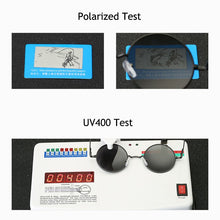 Load image into Gallery viewer, Retro Classic Vintage Round Polarized Sunglasses Men Sun Glasses Women Metal Frame Black lens Driving Fishing Eyewear UV400