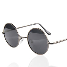 Load image into Gallery viewer, Retro Classic Vintage Round Polarized Sunglasses Men Sun Glasses Women Metal Frame Black lens Driving Fishing Eyewear UV400