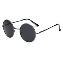 Load image into Gallery viewer, Retro Classic Vintage Round Polarized Sunglasses Men Sun Glasses Women Metal Frame Black lens Driving Fishing Eyewear UV400