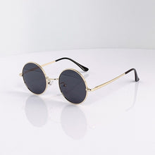 Load image into Gallery viewer, Retro Classic Vintage Round Polarized Sunglasses Men Sun Glasses Women Metal Frame Black lens Driving Fishing Eyewear UV400