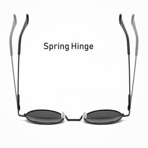 Retro Classic Vintage Round Polarized Sunglasses Men Sun Glasses Women Metal Frame Black lens Driving Fishing Eyewear UV400