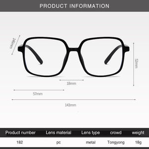 Retro Computer Spectacles Clear Glasses Frame Women Men Transparent Lens Myopia Optical Eyeglasses Oversized Square Frames