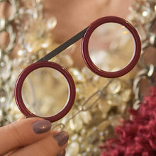 Carica l'immagine nel visualizzatore di Gallery, Occhiali da lettura creativi retrò Occhiali da vista rotondi retrò da donna Diottrie ipermetropia + 2,5 piccoli occhiali portatili