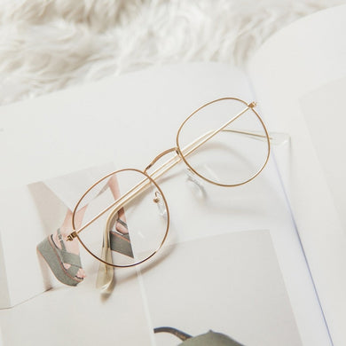 Retro Designer Metal Zero Diopter Eyewear Upscale Round Glasses Frame Optical Plain Myopia Frame