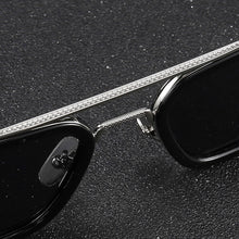 Load image into Gallery viewer, Retro Double Beam Men&#39;s Ladies Sunglasses Steampunk Sunglasses Men&#39;s Goggles Trend Polarized Square Sunglasses