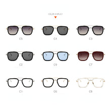 Load image into Gallery viewer, Retro Double Beam Men&#39;s Ladies Sunglasses Steampunk Sunglasses Men&#39;s Goggles Trend Polarized Square Sunglasses