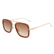Load image into Gallery viewer, Retro Double Beam Men&#39;s Ladies Sunglasses Steampunk Sunglasses Men&#39;s Goggles Trend Polarized Square Sunglasses
