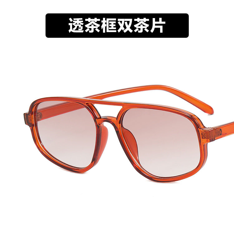 Retro Double Beam Sunglasses Women Men 2023 Irregular Sun Glasses Male Female Brand Designer Driving Eyewear gafas