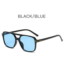 Load image into Gallery viewer, Retro Double Bridges Women Pilot Sunglasses Tea Gray Gradient Eyewear Shades UV400 Men Outdoor Driving Sun Glasses