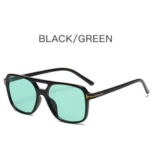 Load image into Gallery viewer, Retro Double Bridges Women Pilot Sunglasses Tea Gray Gradient Eyewear Shades UV400 Men Outdoor Driving Sun Glasses