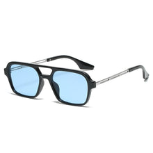 Load image into Gallery viewer, Retro Double Bridges Women Sunglasses Brand Designer Eyewear Trending Hollow Leopard Blue Sun Glasses Men Women Shades