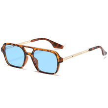 Load image into Gallery viewer, Retro Double Bridges Women Sunglasses Brand Designer Eyewear Trending Hollow Leopard Blue Sun Glasses Men Women Shades