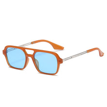 Load image into Gallery viewer, Retro Double Bridges Women Sunglasses Pink Gradient Eyewear Trending Hollow Leopard Blue Sun Glasses Men Shades