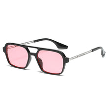 Load image into Gallery viewer, Retro Double Bridges Women Sunglasses Pink Gradient Eyewear Trending Hollow Leopard Blue Sun Glasses Men Shades
