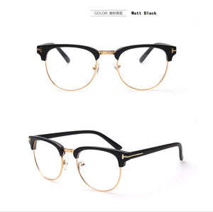 Retro Eyes Glasses Metal Half Frame Ultra Light Vintage Myopia Eyeglasses Frame Plain Lens Oculos De Grau Femininos Oculos