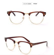 Load image into Gallery viewer, Retro Eyes Glasses Metal Half Frame Ultra Light Vintage Myopia Eyeglasses Frame Plain Lens Oculos De Grau Femininos Oculos