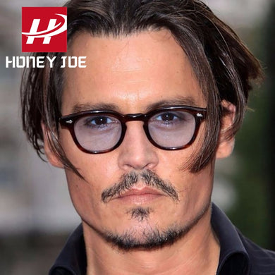 Occhiali da sole rotondi stile Johnny Depp retrò da uomo con lenti trasparenti colorate Design del marchio Party Show Occhiali da sole da donna Oculos De Sol 