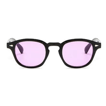 Carica l&#39;immagine nel visualizzatore di Gallery, Occhiali da sole rotondi stile Johnny Depp retrò da uomo con lenti trasparenti colorate Design del marchio Party Show Occhiali da sole da donna Oculos De Sol 
