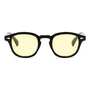 Occhiali da sole rotondi stile Johnny Depp retrò da uomo con lenti trasparenti colorate Design del marchio Party Show Occhiali da sole da donna Oculos De Sol 