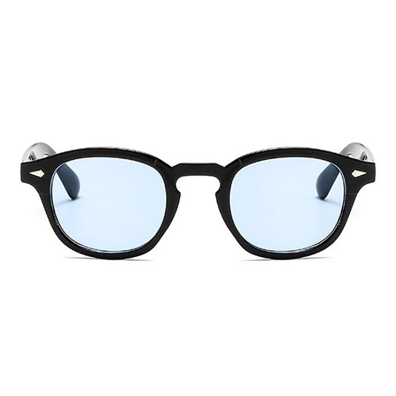 Occhiali da sole rotondi stile Johnny Depp retrò da uomo con lenti trasparenti colorate Design del marchio Party Show Occhiali da sole da donna Oculos De Sol 