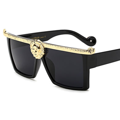 Retro  Lioness Sunglasses For Women And Men Vintage Lion Square Designer Brand Glamour Ladies Sun Glasses