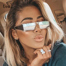 Load image into Gallery viewer, Retro Punk Square Sunglasses For Women Men Ins Popular Small Frame Silver Sun Glasses Trending Shades UV400 Ladies Eye