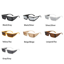 Load image into Gallery viewer, Retro Punk Square Sunglasses For Women Men Ins Popular Small Frame Silver Sun Glasses Trending Shades UV400 Ladies Eye