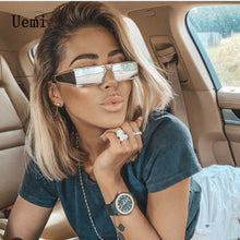 Load image into Gallery viewer, Retro Punk Square Sunglasses For Women Men  Designer Small Frame Silver Sun Glasses Trending Shades UV400 Ladies