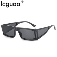 Load image into Gallery viewer, Retro Punk Square Sunglasses For Women Men Small Frame Silver Future Sun Glasses Trending Shades UV400 Ladies Eye