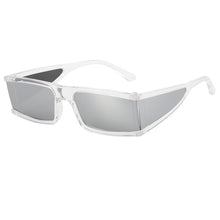 Load image into Gallery viewer, Retro Punk Square Sunglasses For Women Men Small Frame Silver Future Sun Glasses Trending Shades UV400 Ladies Eye