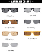 Load image into Gallery viewer, Retro Punk Square Sunglasses For Women Men Small Frame Silver Future Sun Glasses Trending Shades UV400 Ladies Eye