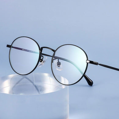 Retro Round Pure Titanium Frame Glasses For Women and Men Myopia Spectacles Selling