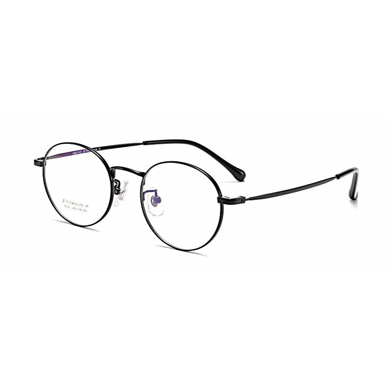 Retro Round Pure Titanium Frame Glasses For Women and Men Myopia Spectacles Selling