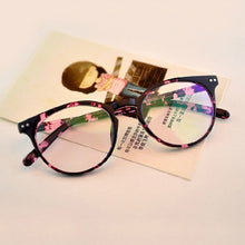 Load image into Gallery viewer, Retro Unisex Glass Frame for Men Women Black Eyeglass Frame Vintage Oval Clear Lens Glasses Optical Spectacle Nerd Party