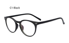 Load image into Gallery viewer, Retro Unisex Glass Frame for Men Women Black Eyeglass Frame Vintage Oval Clear Lens Glasses Optical Spectacle Nerd Party