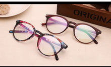 Load image into Gallery viewer, Retro Unisex Glass Frame for Men Women Black Eyeglass Frame Vintage Oval Clear Lens Glasses Optical Spectacle Nerd Party