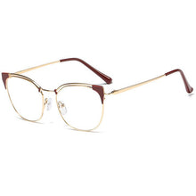 Carica l&#39;immagine nel visualizzatore di Gallery, Retro Female Cat Eyes Metal Alloy Optical Glasses Frames for Myopia &amp;Presbyopia ,Women Prescription Eyeglasses Glass Frame F0217