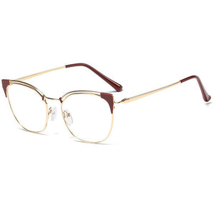 Retro Female Cat Eyes Metal Alloy Optical Glasses Frames for Myopia &Presbyopia ,Women Prescription Eyeglasses Glass Frame F0217
