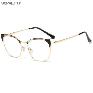 Retro Female Cat Eyes Metal Alloy Optical Glasses Frames for Myopia &Presbyopia ,Women Prescription Eyeglasses Glass Frame F0217