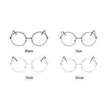 Load image into Gallery viewer, Retro Frame Round Glasses Metal Optical Eyeglasses Frame Vintage Clear Transparent Small Frame Unisex Eyewear
