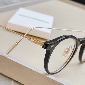 Retro GENTLE Round Shape Eyeglasses Frame JOJO Men's Women's B Titanium Eyeglass Frames Myopia Prescription Transparent Glasses
