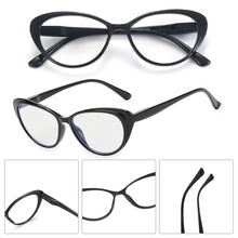 Load image into Gallery viewer, Retro Gaming Cat Eye Computer with Spring Hinges Readers Anti Glare UV Eyestrain Reading Glasses