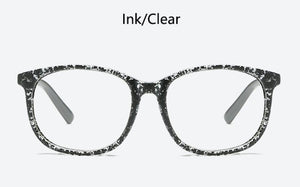Retro Glasses Transparent Square Optical EyeGlasses Frames Women Brand Designer Clear Fashion Fake Glasses Large Frames Eyewear